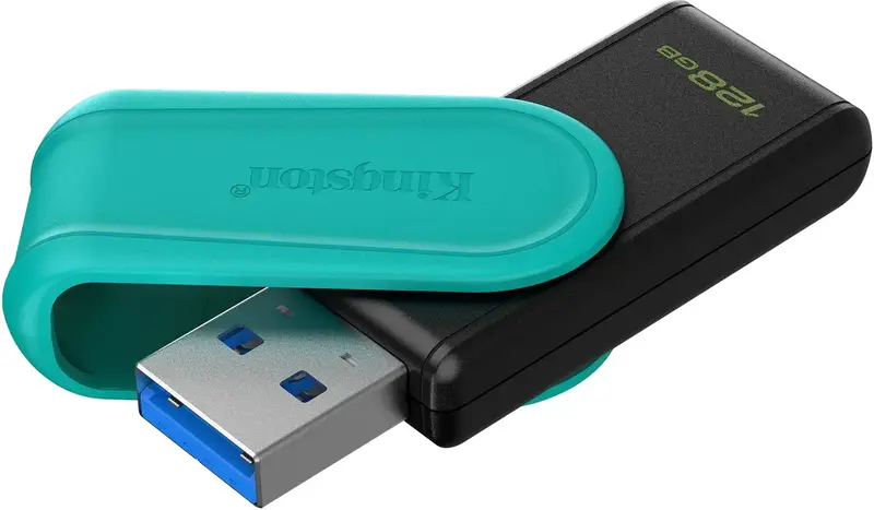 USB-Flash Kingston Exodia S 128Gb чорна/бiрюзова - фото - №2