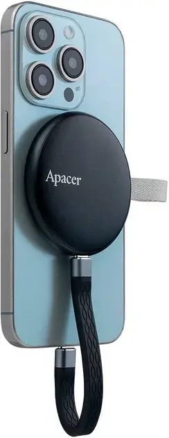 Зовнiшнiй SSD Apacer Magnetic Portable AS725 512GB USB Type-C 3D NAND (AP512GAS725B-1) - фото - №1