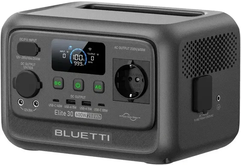 Зарядная станция Bluetti Elite 30 V2, (600 Вт, 228 Втч) LiFePO4 - фото - №3