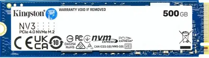 SSD накопичувач Kingston 500GB NV3 M.2 2280 PCIe 4.0 NVMe (SNV3S/500G) - фото - №0