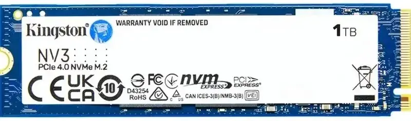 SSD накопичувач Kingston 1000GB NV3 M.2 2280 PCIe 4.0 NVMe (SNV3S/1000G) - фото - №0