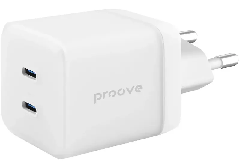Ун. МЗП Proove Pure GaN Max 2хType-C 67W білий - фото - №1