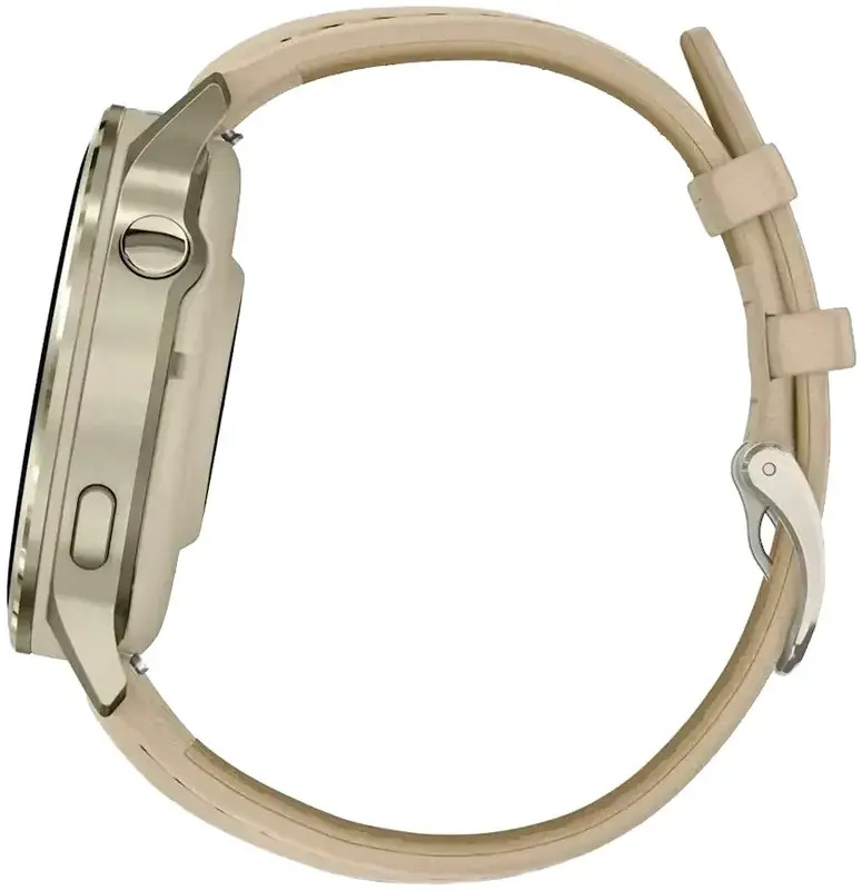 Смарт-годинник Garmin Venu 4 (41 мм) місячне золото із силіконовим та шкіряним ремінцями - фото - №6