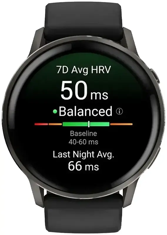 Смарт-годинник Garmin Venu 4 (45 мм) сланцевий із чорним силіконовим ремінцем - фото - №1