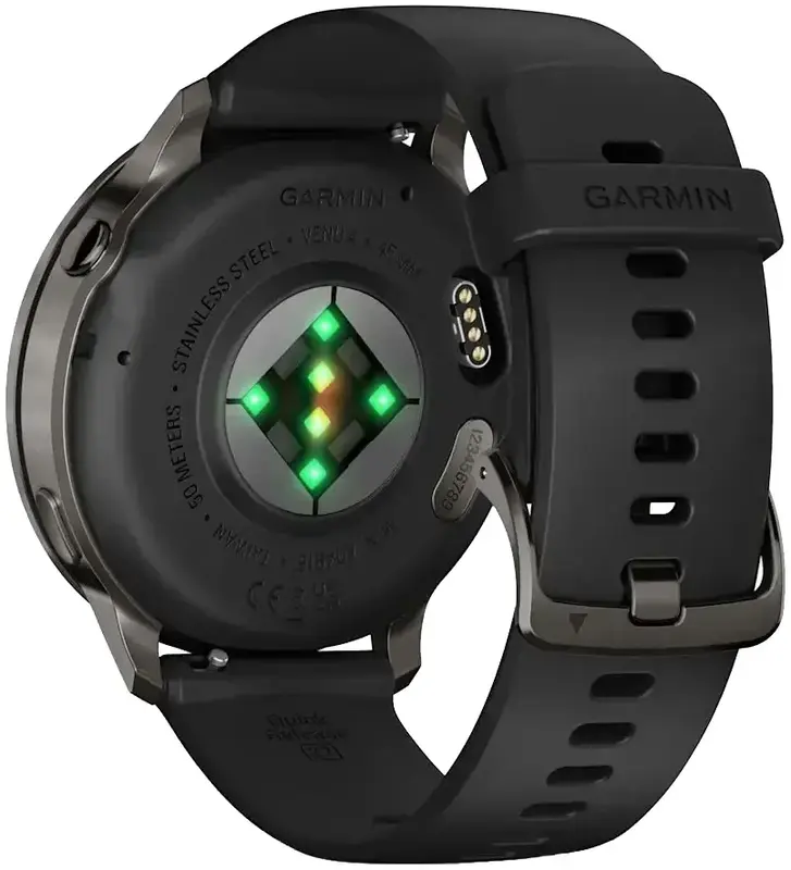 Смарт-годинник Garmin Venu 4 (45 мм) сланцевий із чорним силіконовим ремінцем - фото - №7