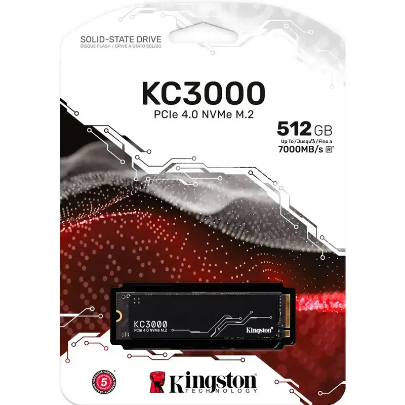 SSD накопичувач Kingston 512G KC3000 PCIe 4.0 NVMe M.2 (SKC3000S/512G) - фото - №1