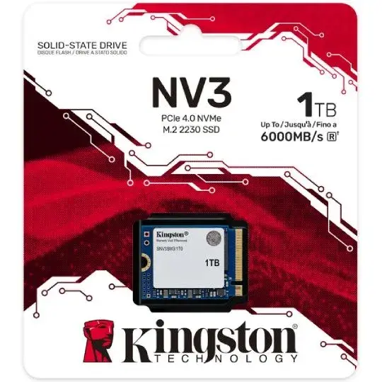 SSD накопичувач Kingston 1000GB NV3 M.2 2230 PCIe 4.0 NVMe (SNV3SM3/1T0) - фото - №1
