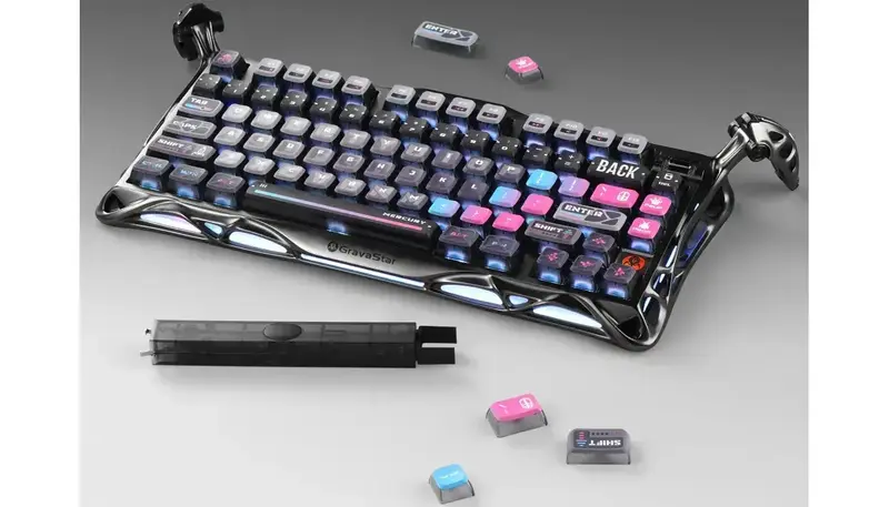 Клавіатура механічна GravaStar Mercury K1 Pro 80keys,cyberpunk - фото - №9