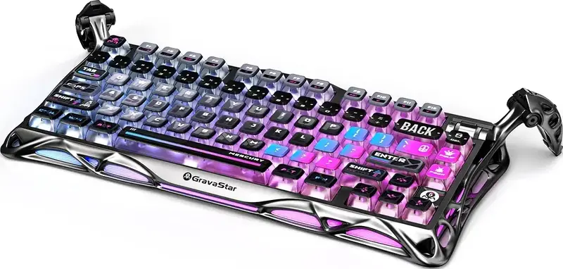 Клавіатура механічна GravaStar Mercury K1 Pro 80keys,cyberpunk - фото - №4