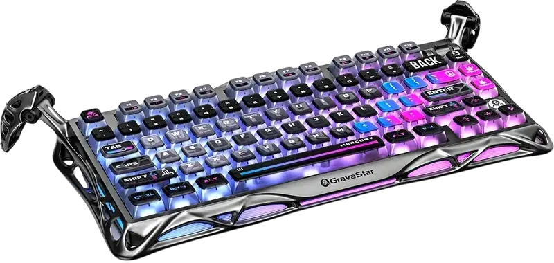 Клавіатура механічна GravaStar Mercury K1 Pro 80keys,cyberpunk - фото - №2