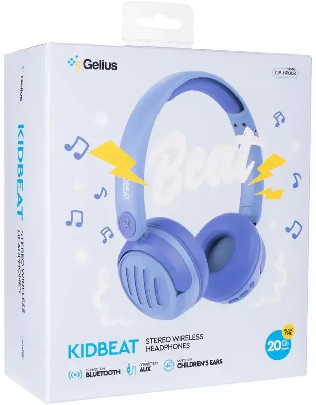 Беспроводные детские наушники Gelius KIDBeat GP HP-008 Blue - фото - №10