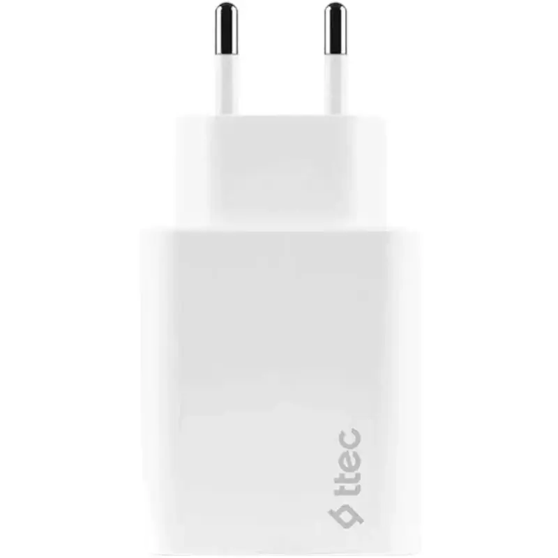 Ун. МЗП Ttec SmartCharger (2SCG30B) GAN PD USB-C 30W бiлий - фото - №1