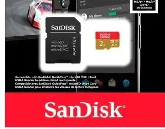 Карта пам'яті microSD SanDisk 2 TB microSDXC U3 V30 A2 Extreme (SDSQXAV-2T00-GN6MA) - фото - №2