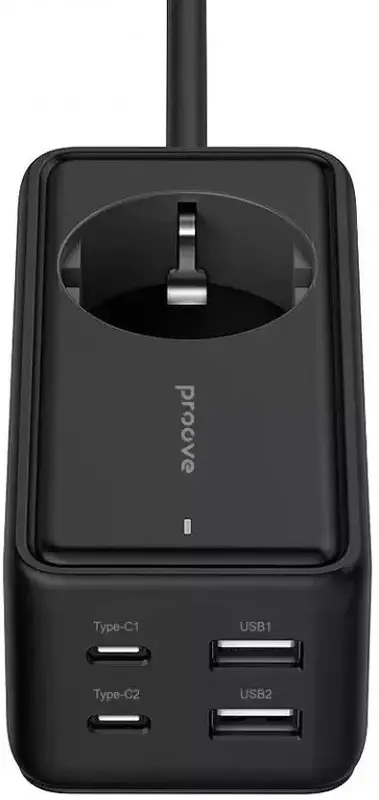 Мережевий фільтр Proove Homester Power Strip PD-03 1AC 65W (2 Type-C + 2USB) - фото - №0