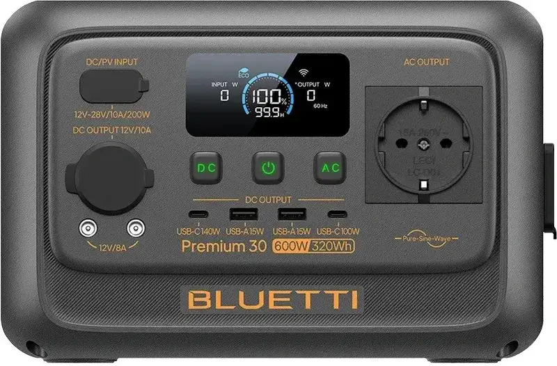 Зарядная станция Bluetti Premium 30 V2 320Wh 88889mAh 600W - фото - №0