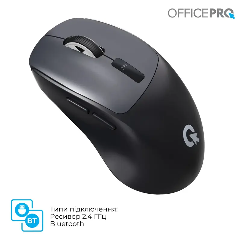 Мышь OfficePro M398B Silent Click Wireless Black - фото - №5