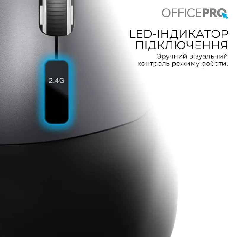 Мышь OfficePro M398B Silent Click Wireless Black - фото - №7