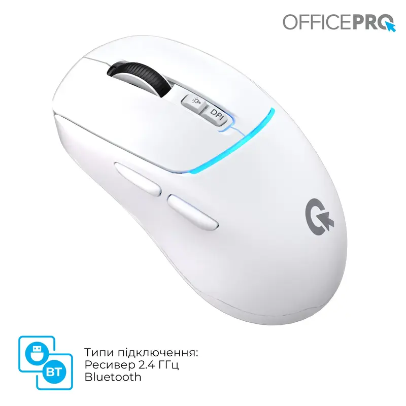 Миша OfficePro M468W Silent Click Wireless White - фото - №4