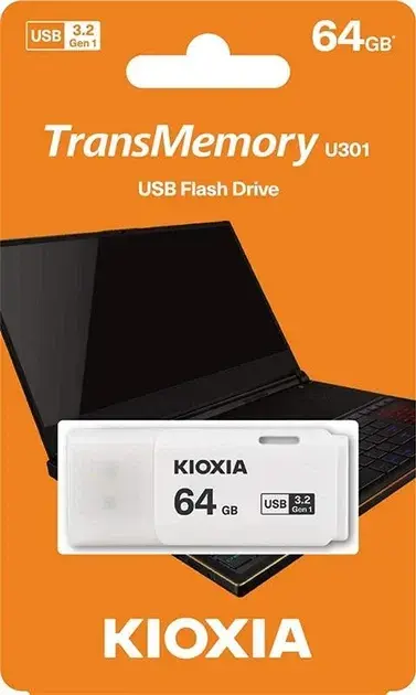 USB-Flash KIOXIA TransMemory U301 64GB USB 3.2 Type-A (LU301W064GG4) - фото - №2