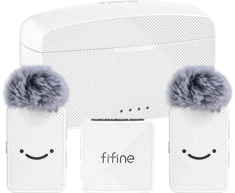 Петличний мікрофон Fifine M9W White - фото - №1