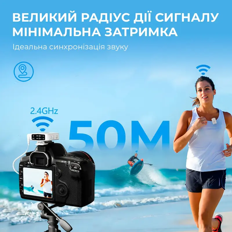 Петличний мікрофон Fifine M9W White - фото - №8