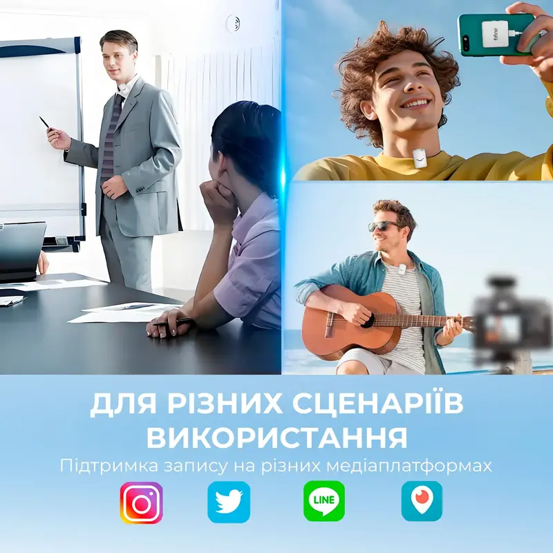 Петличний мікрофон Fifine M9W White - фото - №12