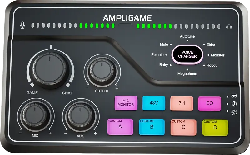 Мікшерний пульт Fifine gaming sound card (SC8) Black - фото - №0