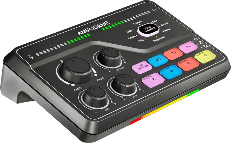 Мікшерний пульт Fifine gaming sound card (SC8) Black - фото - №1