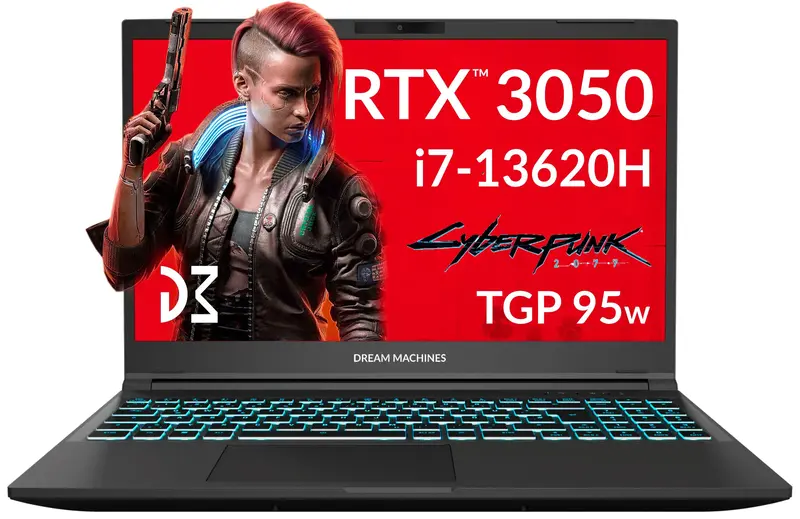 Ноутбук Dream Machines RG3050-15 Black (RG3050-15UA77) - фото - №0