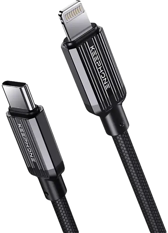 Kабель USB-С to Lightning Keephone Pitta (KPPITTACLBK) 1.2M 27W чорний - фото - №1