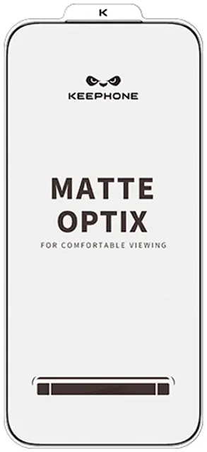 Защитное стекло Keephone KP-SPG003 MATTE OPTIX glass iPhone 17 Pro Max (KPMAOP17PMBK) - фото - №0