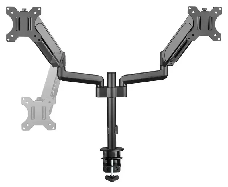 Настільне кріплення для двох моніторів OfficePro MA722B 17-32" 1-9 кг Black - фото - №3