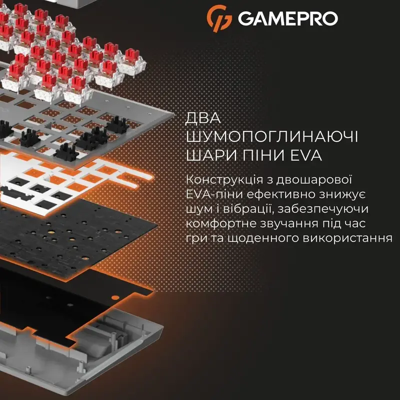Клавіатура дротова GamePro Genesis Metallic MK144G Outemu Red Swithes USB Gray - фото - №10