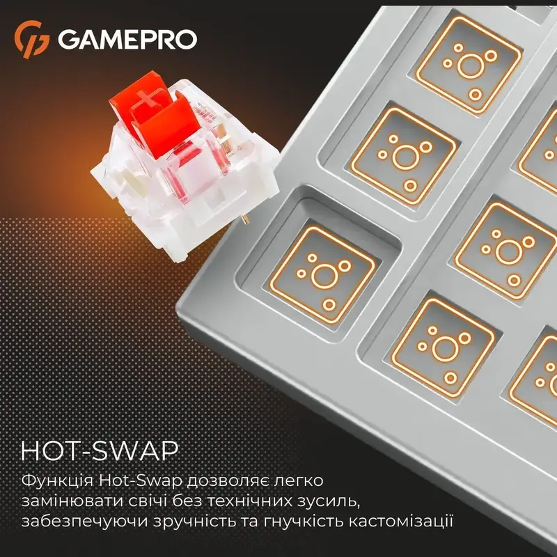Клавіатура дротова GamePro Genesis Metallic MK144G Outemu Red Swithes USB Gray - фото - №12