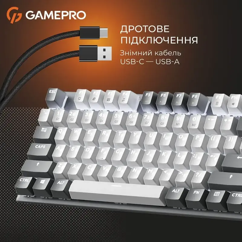 Клавіатура дротова GamePro Genesis Metallic MK144G Outemu Red Swithes USB Gray - фото - №7
