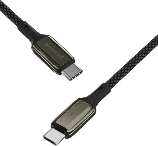 Kабель USB-С to USB-С Proove Dense Metal 1M (60W) чорний - фото - №1