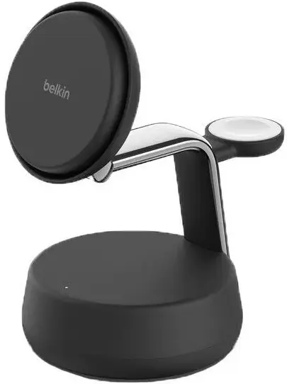 Беспроводной ЗУ Belkin UltraCharge Pro 3-in-1 Magnetic Charging Dock 25 Вт, Charcoal - фото - №0