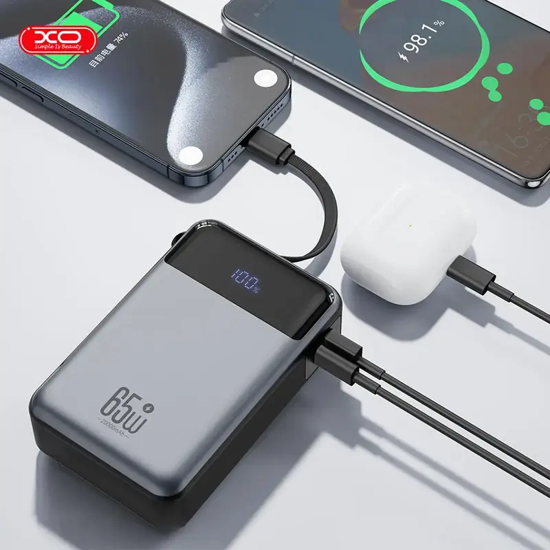 Порт.ЗП 20000mAh XO PR267 Сірий - фото - №4