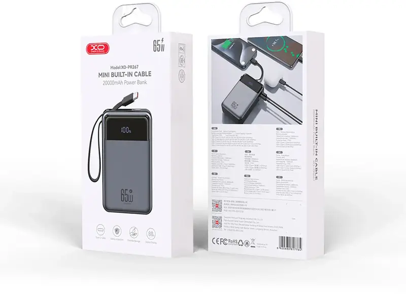 Порт.ЗП 20000mAh XO PR267 Сірий - фото - №5