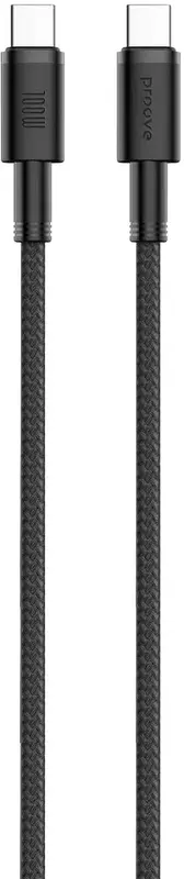 Kабель USB-С to USB-С Proove Nylo 1.5M (100W) чорний - фото - №0