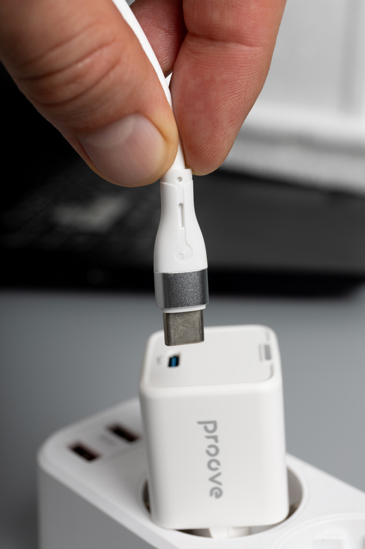 Kабель USB-С to USB-С Proove Soft Silicone 2M (60W) бiлий - фото - №5