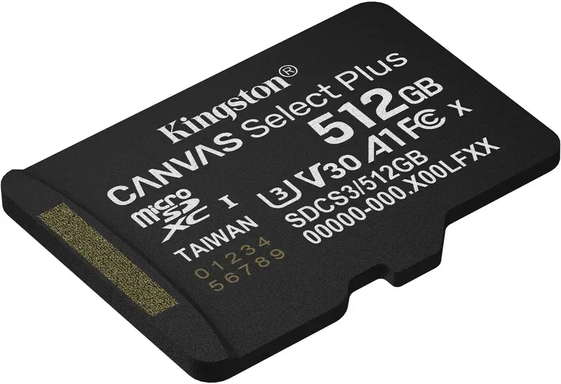 Карта памяти MicroSD Kingston Select Plus 512Gb Gen3 (SDCS3/512GBSP) - фото - №1
