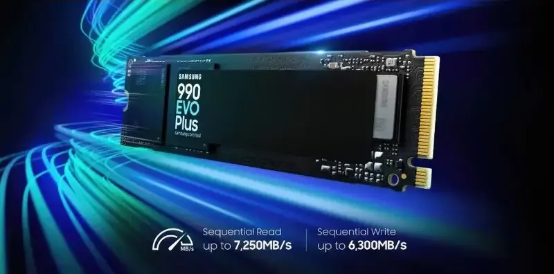 SSD накопичувач Samsung 990 Evo Plus 1TB M.2 PCIe 4.0 x4/5.0 x2 NVMe 2.0 V-NAND TLC (MZ-V9S1T0BW) - фото - №3