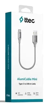 Kабель USB to USB-C Ttec AlumiCable ((2DK26UG) 0.3М темно-сірий - фото - №1