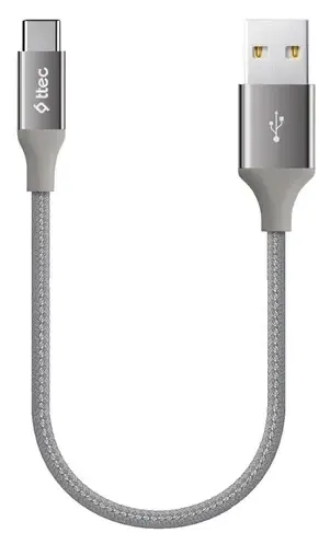 Kабель USB to USB-C Ttec AlumiCable ((2DK26UG) 0.3М темно-сірий - фото - №0