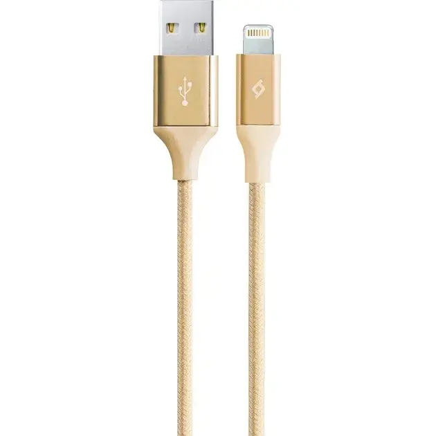 Kабель USB - Lightning Ttec AlumiCable (2DK16A) 1.2M 2.4A золотистий - фото - №1