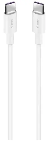 Kабель USB-С to USB-С Ttec (2DK48B) 3M (65W) бiлий - фото - №0