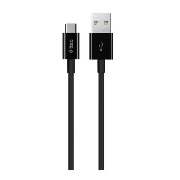 Kабель USB to USB-C Ttec (2DK12S) 1.2M чорний - фото - №2
