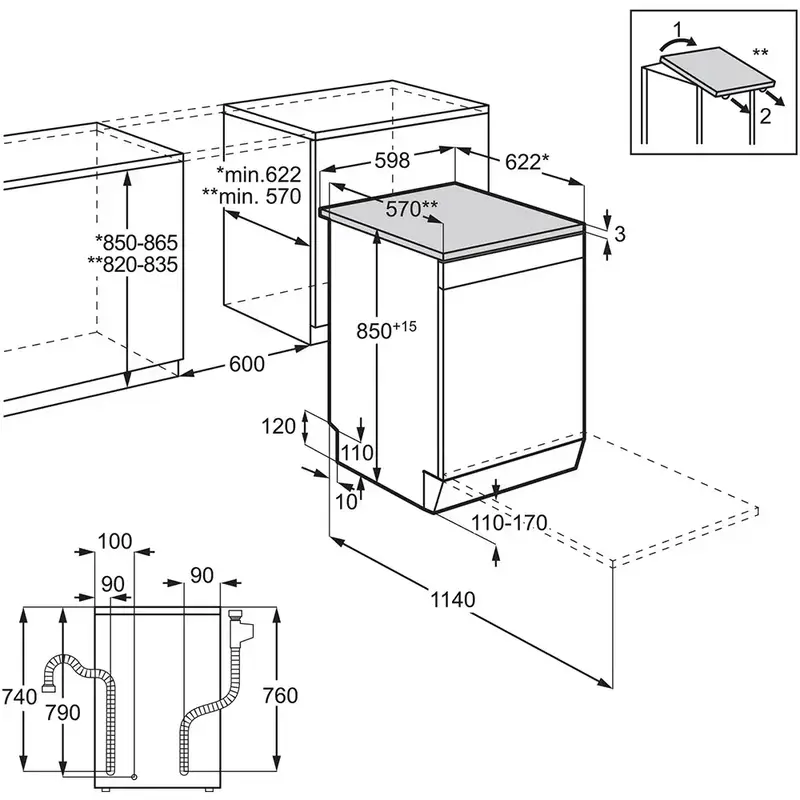 Посудомийна машина окремостояча Electrolux ESA47210SW - фото - №6