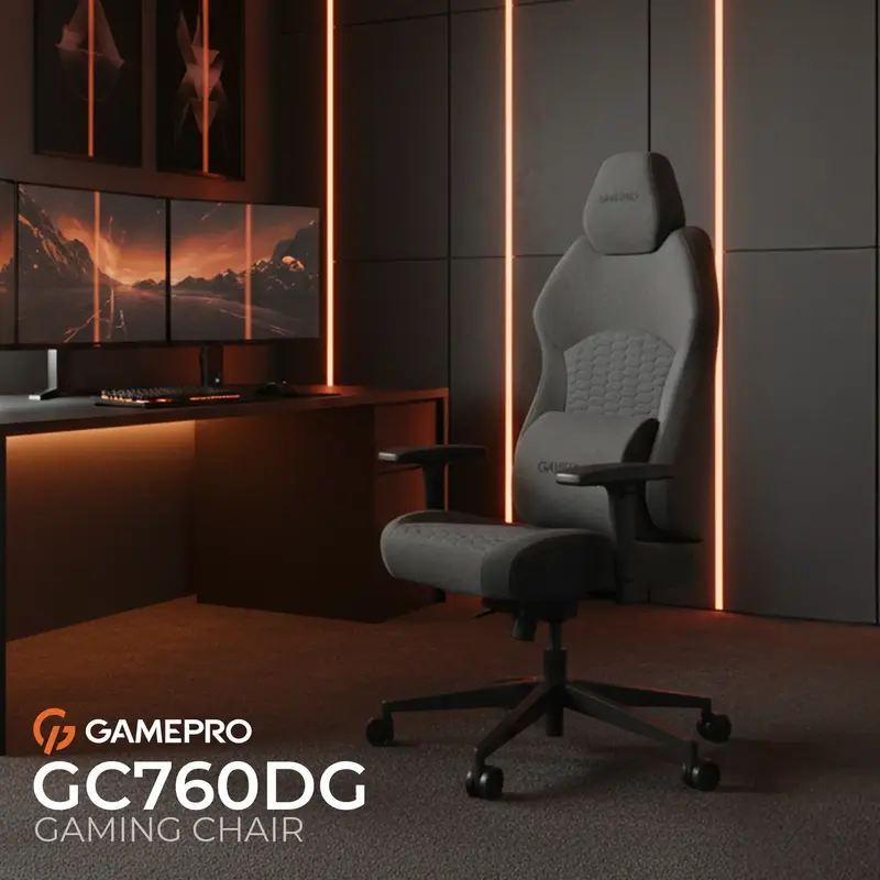 Крісло ігрове GamePro GC760DG Fabric Dark Gray - фото - №8